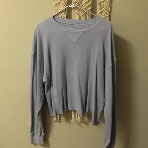 Brandy thermal top in a dusty blue